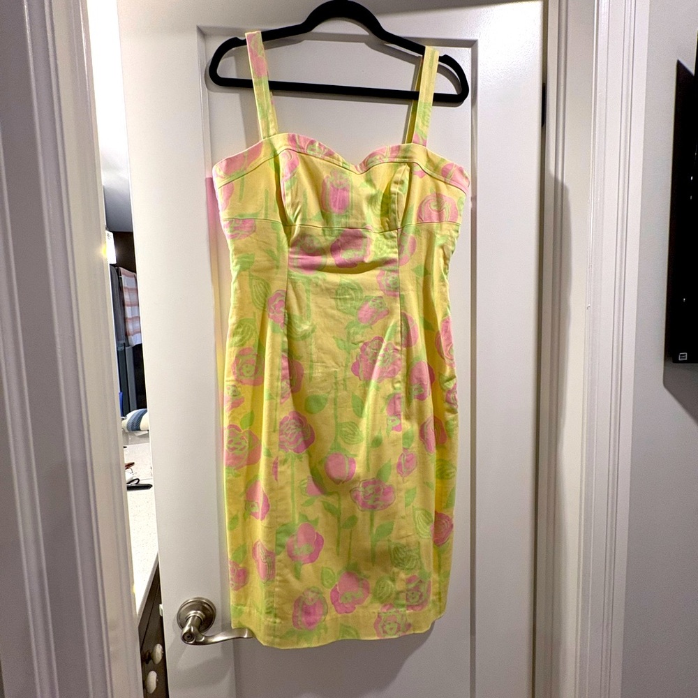 Floral Yellow and Pink Dress